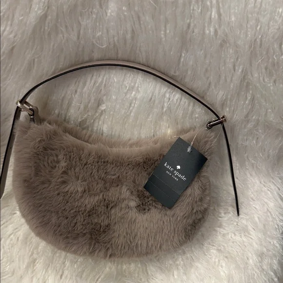 Kate spade Elegant Brown Faux Fur Women's Bag - Picture 2 of 8